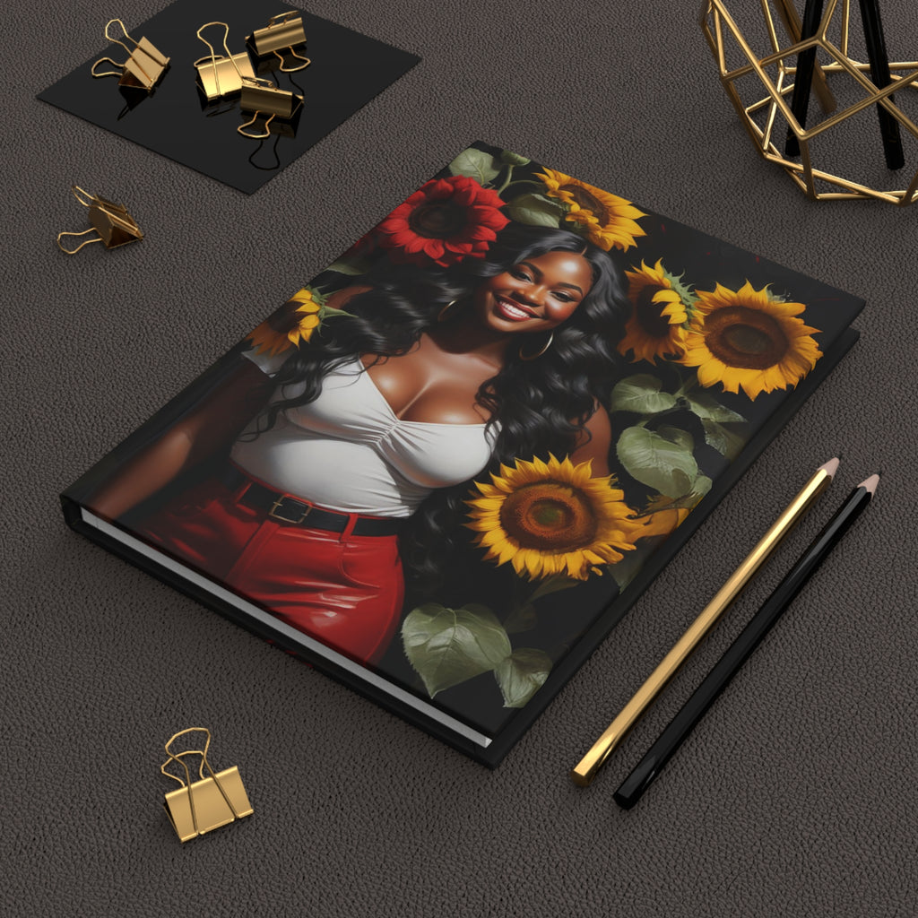Sunflower Rose Diva | Hardcover Journal