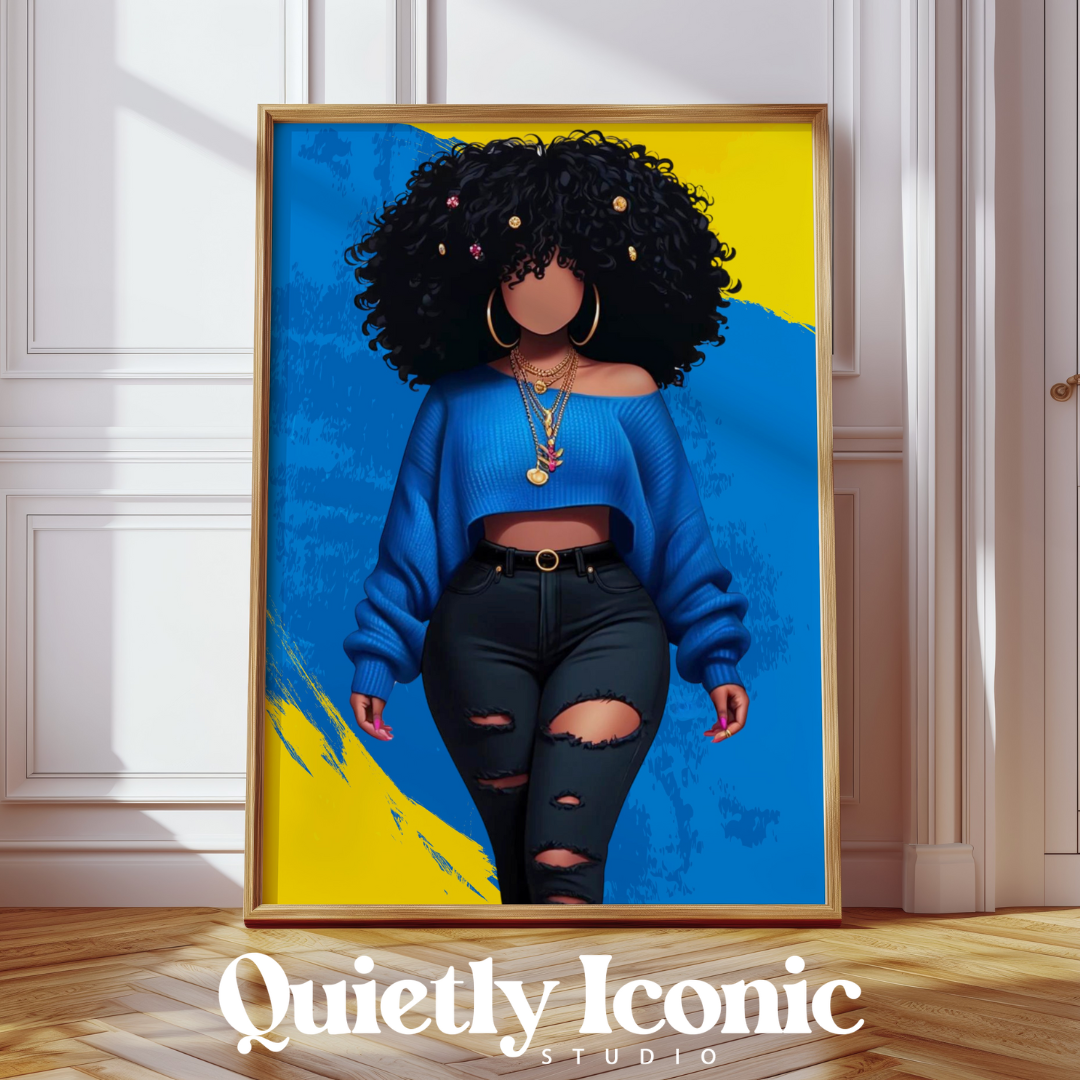 Baddie Blue | Art Print